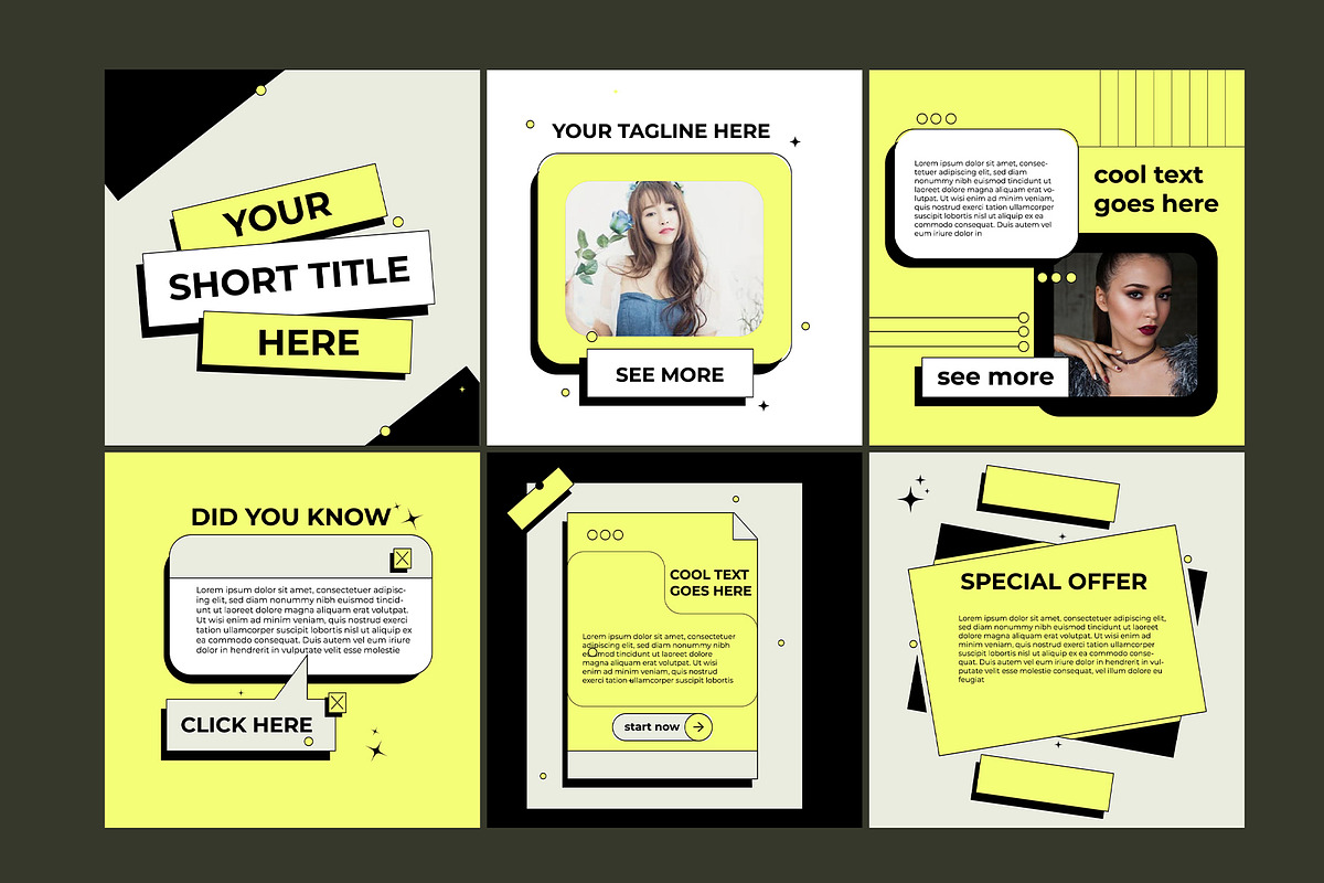 20 social media post design template, a Social Media Template by graphic bakers (Photo 11 of 15)