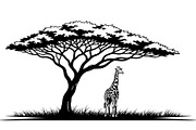 Giraffe Safari Silhouette Vector Bun, an Illustration by Designer_Momina (Thumbnail 50 of 51)
