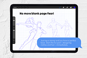 65 Couple Poses • Procreate Stamps, a Brush Add-On by Selentaori Studio (Thumbnail 5 of 10)