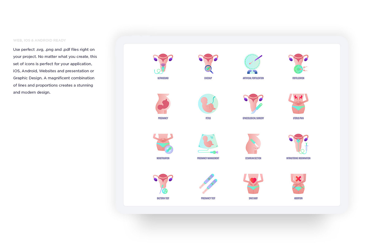 Gynecology | 32 Icons Set Hand Drawn, an Outline Icon by Marina Silence (Photo 15 of 18)