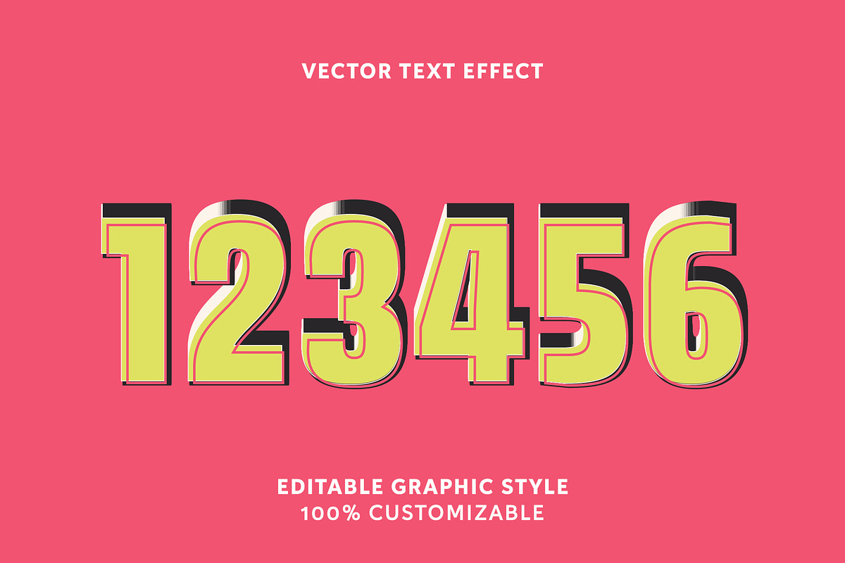 Retro Bold Layered Text Effect preview 2