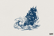 Sailing Ship PNG, Nautical Art, an Illustration by SharpMarketplace (Thumbnail 1 of 4)