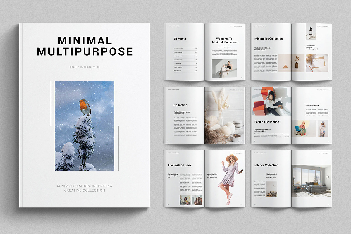 Minimal Multipurpose Magazine, a Magazine Template by E-Type (Photo 1 of 11)