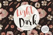 Light&Dark Botanical Patterns, a Pattern Graphic by Auberjean (Thumbnail 5 of 5)