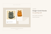 Ginger Cat & Friends Clip Art, an Animal Illustration by LanternkinStudio (Thumbnail 2 of 15)