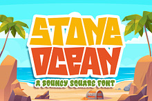 Stone Ocean a Bouncy Square Font