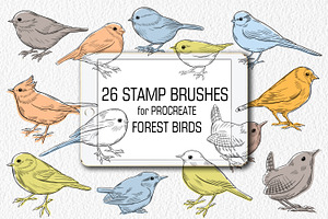 Birds Stamp brushes for Procreate