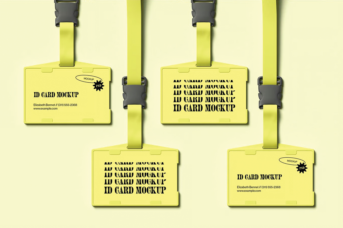ID Card Mockup, an Advertising Mockup by skybluecreative (Photo 1 of 2)