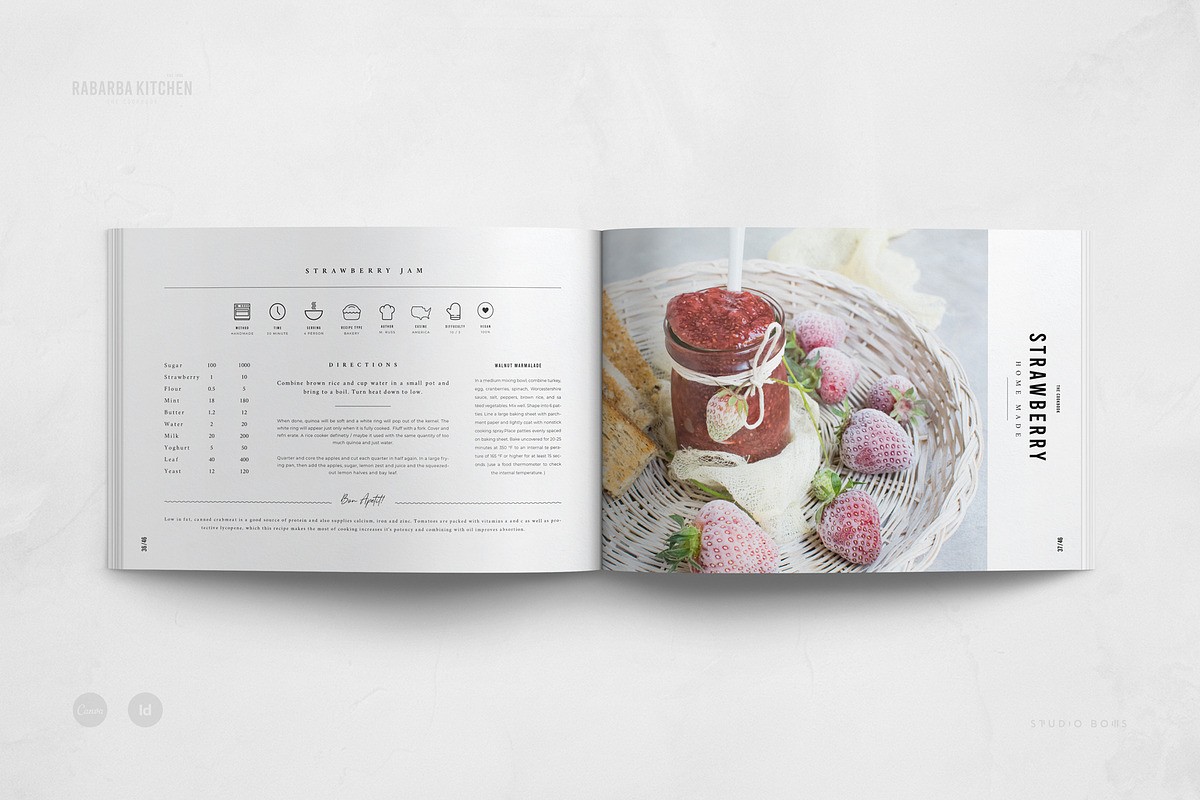 Canva Cookbook | Recipe Book, a Brochure Template by Studio Bons (Photo 22 of 27)