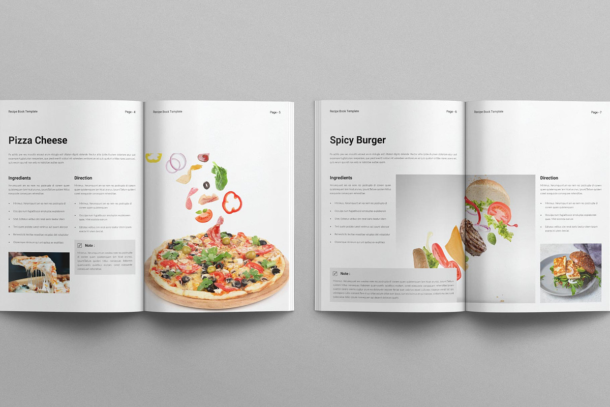 Digital Recipe Book Template, a Brochure Template by E-Type (Photo 3 of 7)