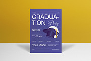 Purple Graduation Party Invitation, an Invitation Template by graphicook (Thumbnail 1 of 3)