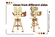 Retro Video Camera - Laser Cut File, an Object Graphic by VectorPainter (Thumbnail 13 of 16)