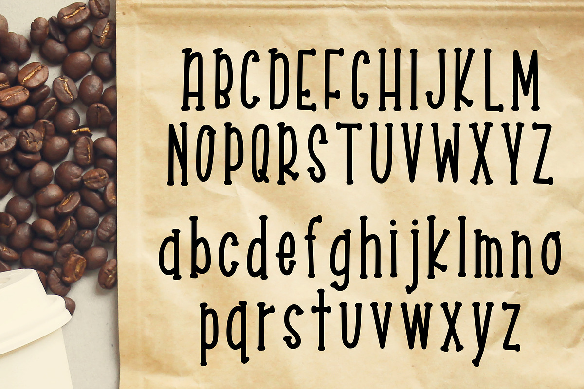 Coffee Beans, a Serif Font by Kitaleigh (Photo 2 of 5)