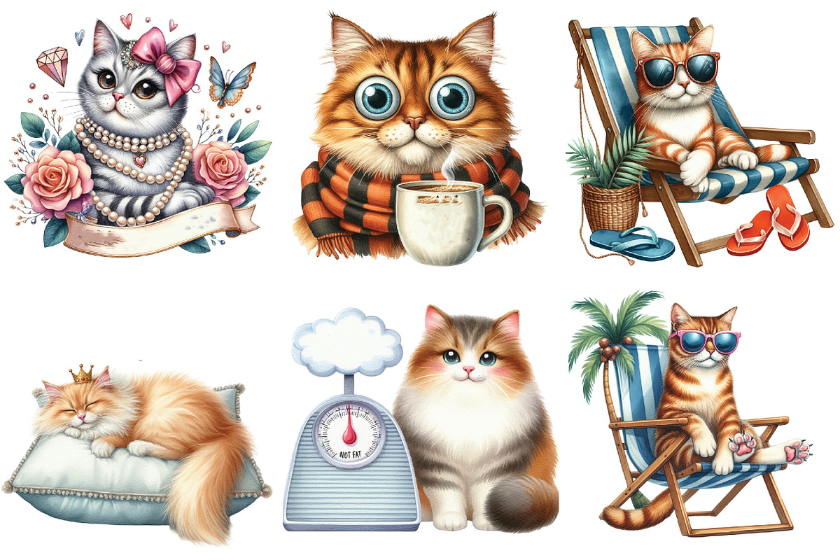 Funny Cats Sublimation Quotes Bundle, an Illustration by DreamArtGraphic (Photo 2 of 5)