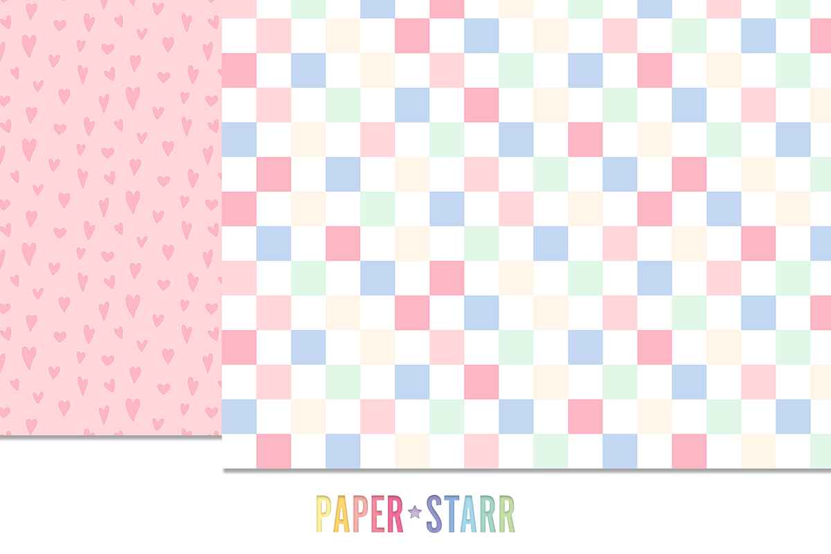 Pastel Valentines Day Patterns, a Pattern Graphic by Paper Starr Studio (Photo 2 of 7)