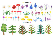 Mountain Meadows - watercolor set, an Object Graphic by Satika (Thumbnail 10 of 15)