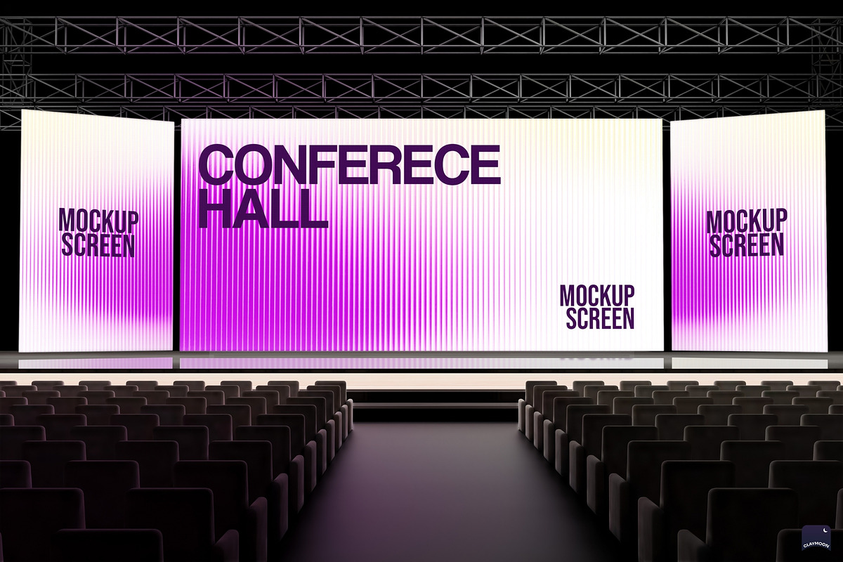 Conference Hall Stage Mockup 01, a Mockup by Claymoon Lab (Photo 3 of 3)