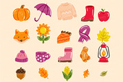 Hand Drawn Fall Doodle Clipart, an Object Graphic by Printable Pretty Studio (Thumbnail 3 of 5)