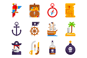 The big set of pirate illustrations, an Illustration by Bezvershenko (Thumbnail 2 of 7)