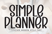 Simple Planner | Script Font, a Script Font by Scratchones (Thumbnail 1 of 8)