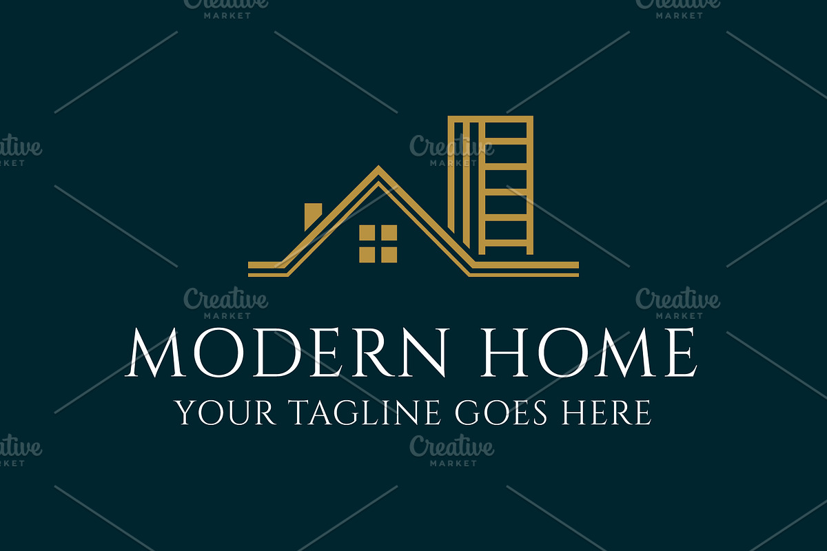 Modern Home Logo, a Technology Illustration by Kaushal Jangid (Photo 3 of 5)