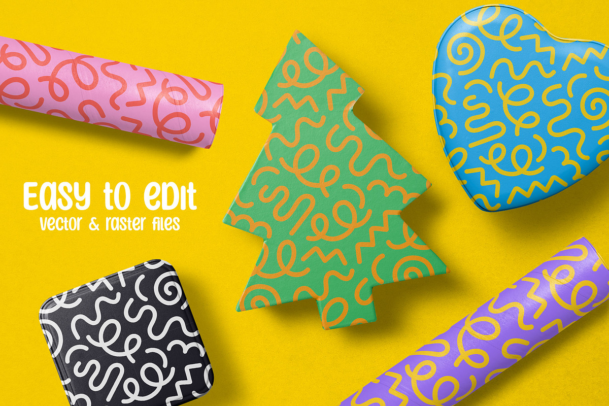 Squiggly Pattern Set, a Pattern Graphic by Dedraw Studio (Photo 7 of 12)