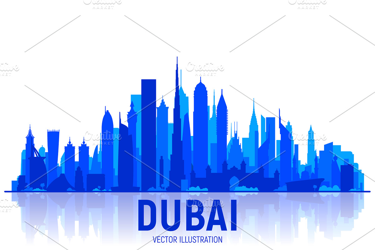 Dubai Skyline. United Arab Emirates, a Work Illustration by Sky and glass (Photo 2 of 4)