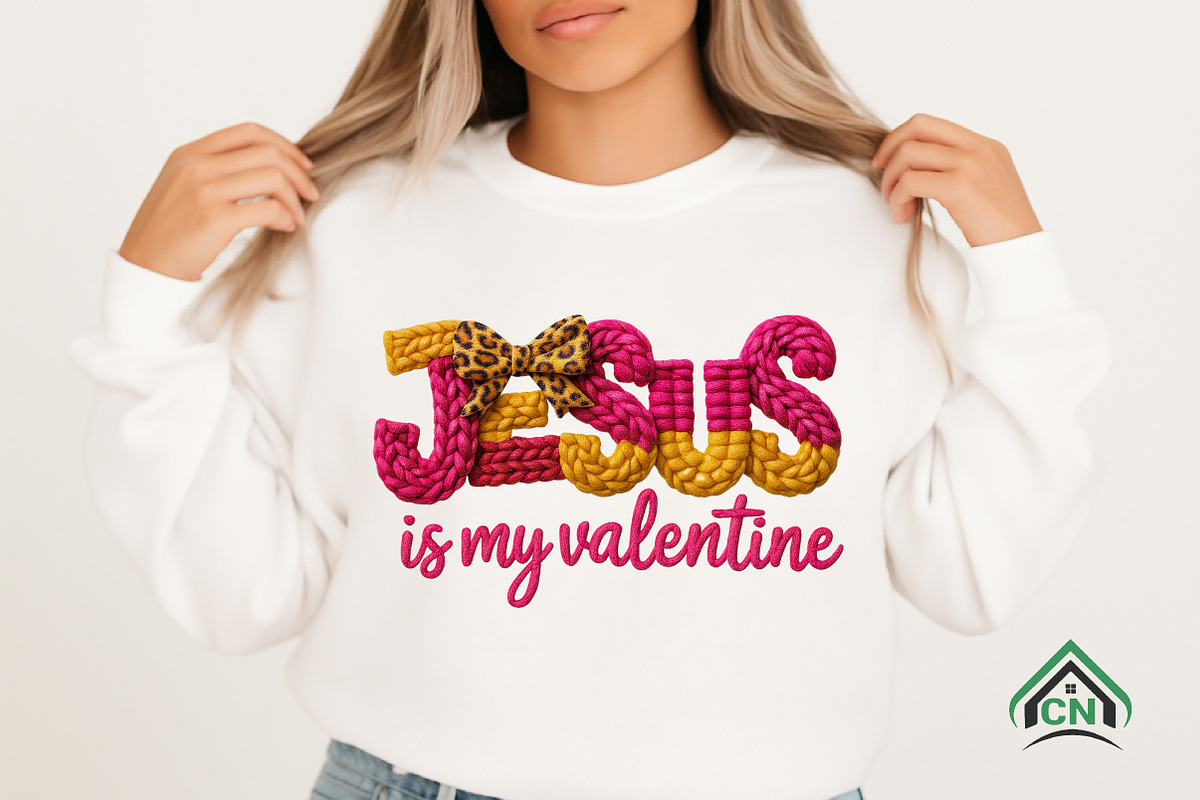 Jesus is My Valentine Png Faux Yarn, an Illustration by Craft Nest (Photo 4 of 7)