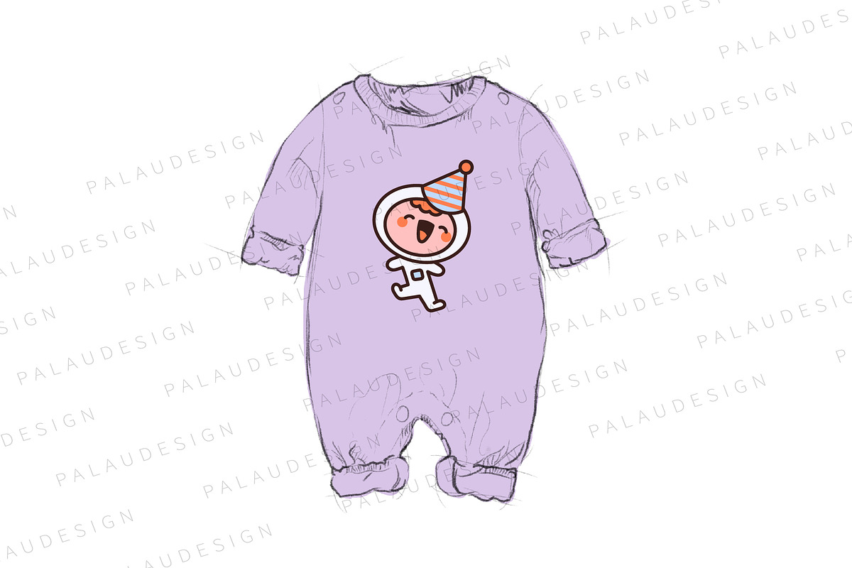 Cute Baby Astronaut Character, a Person Illustration by Palau (Photo 6 of 12)