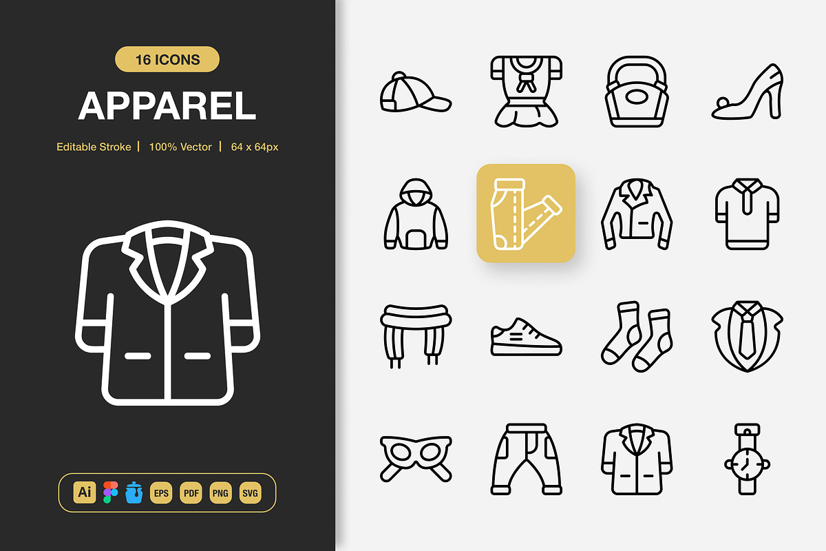 Apparel Icons, an Icon by Spacepixel Creative