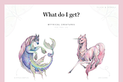 Ethereal Graphic Set & Fonts, an Animal Illustration by Riveros Illustration (Thumbnail 2 of 14)