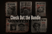 Old Wild West Wanted Poster Template, an Advertising Mockup by Giallo (Thumbnail 5 of 14)