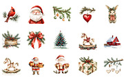 Christmas Winter Watercolor Clipart, an Illustration by Designworld (Thumbnail 3 of 6)