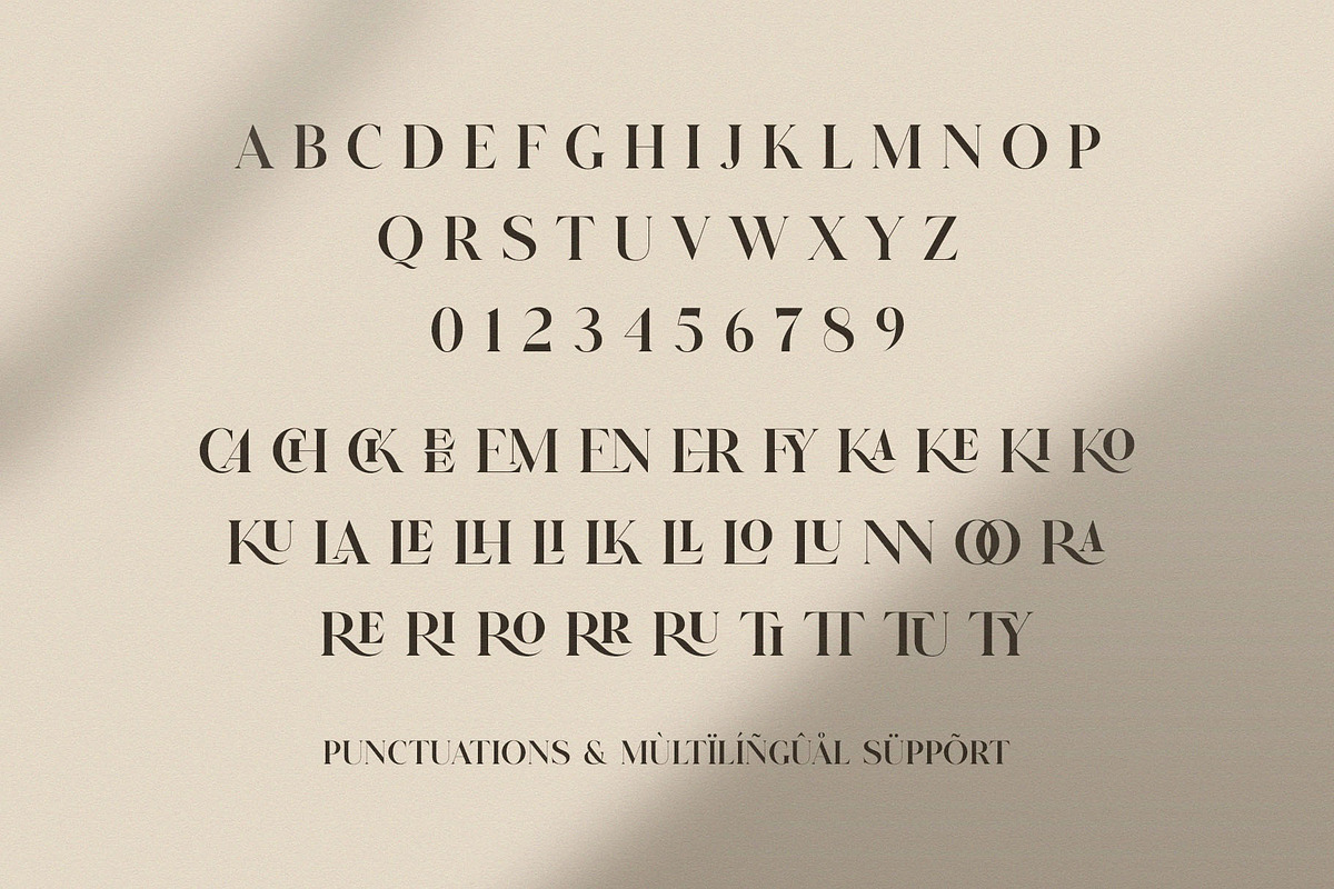 GLITTEN - All Caps Ligature Serif, a Serif Font by BrandSemut (Photo 9 of 9)