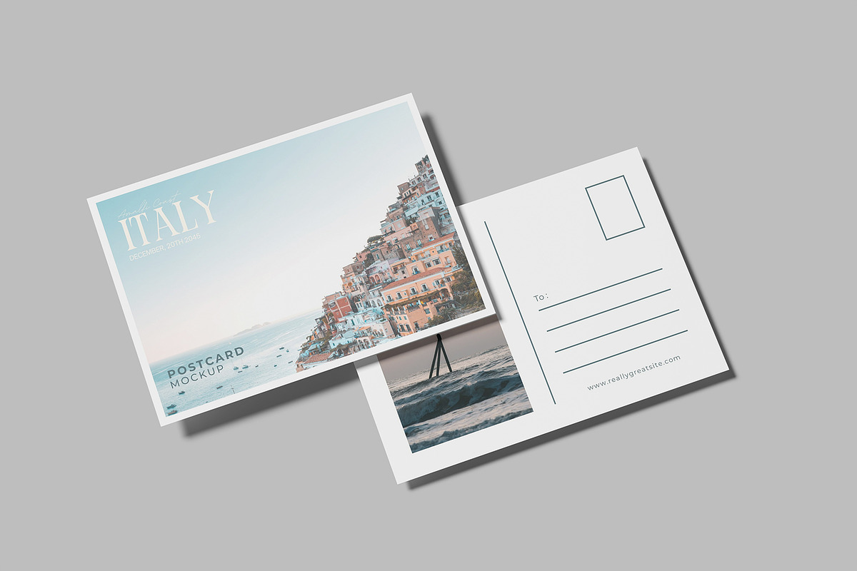 Postcard Mockup, an Advertising Mockup by Bangdastudio (Photo 6 of 11)