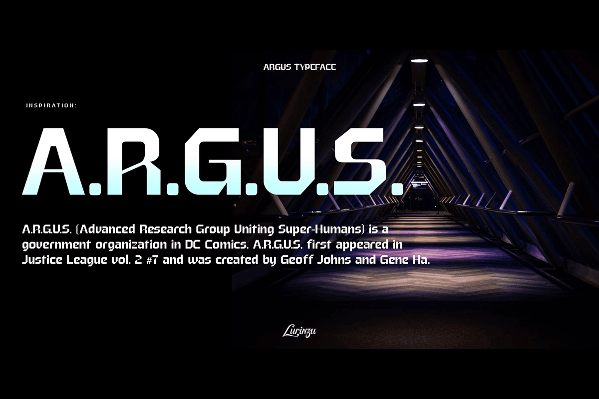 Argus - Blocky Grotesk Typeface, a Sans Serif Font by Lurinzu Studios (Photo 4 of 12)