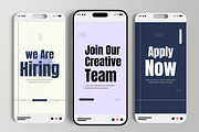 Job Hiring Social Media Story Post, a Social Media Template by MightyDesign (Thumbnail 1 of 6)