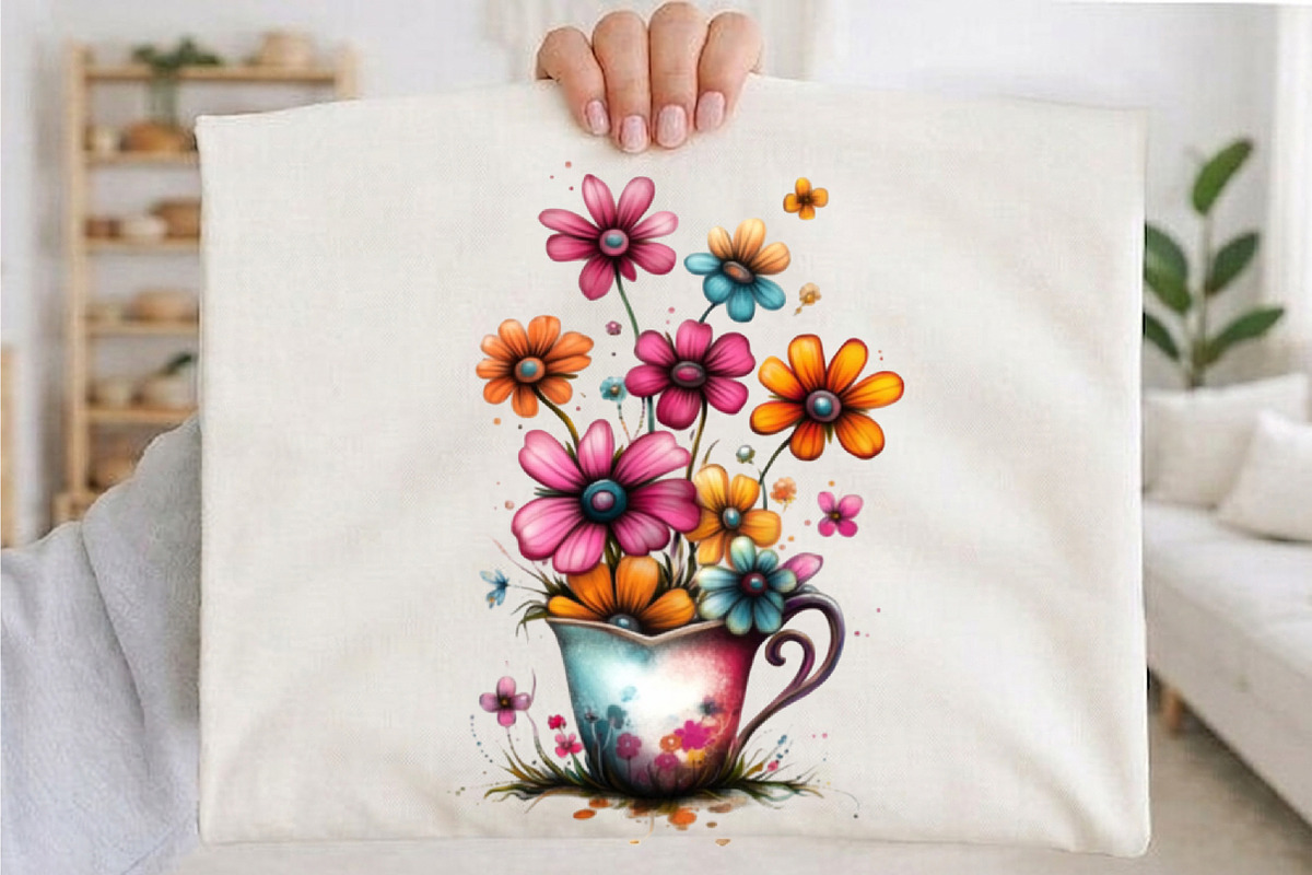 Whimsical Summer Flowers Clipart PNG, an Illustration by designcity5 (Photo 5 of 5)
