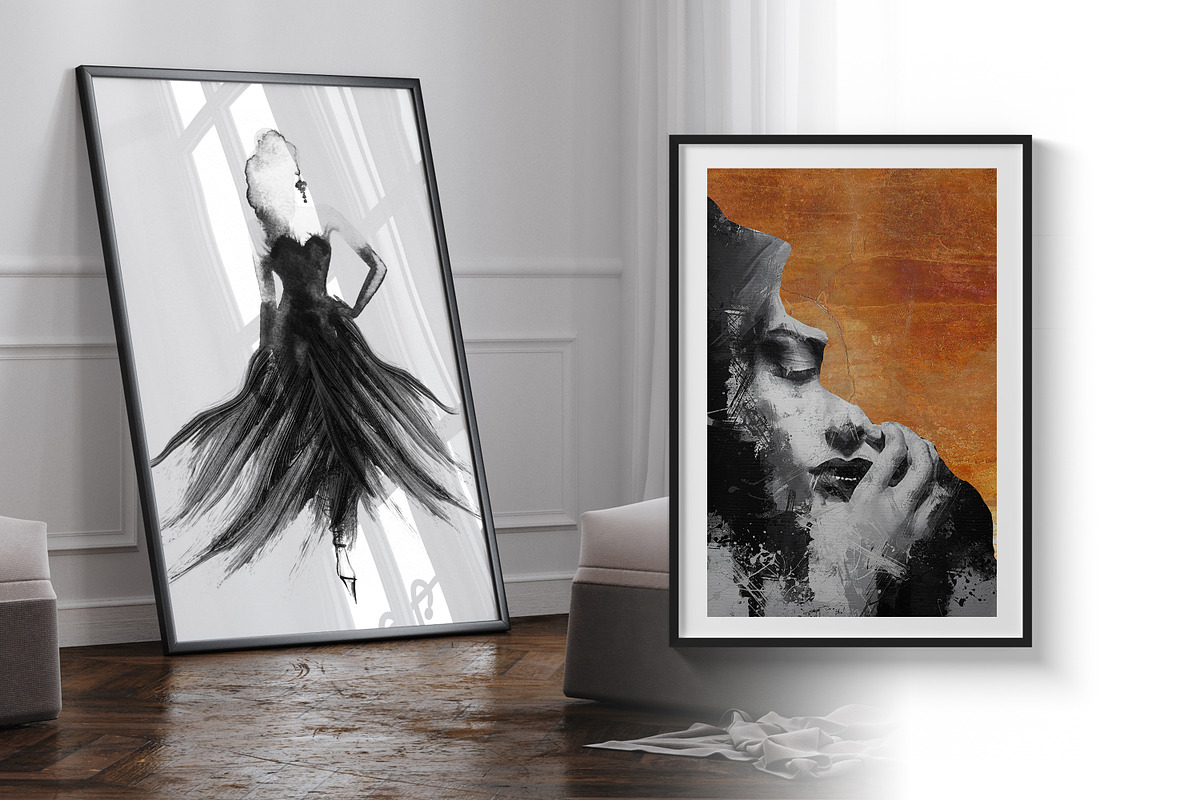 Abstract ink beauty print, a Decorative Illustration by Muzi pear studio (Photo 3 of 10)