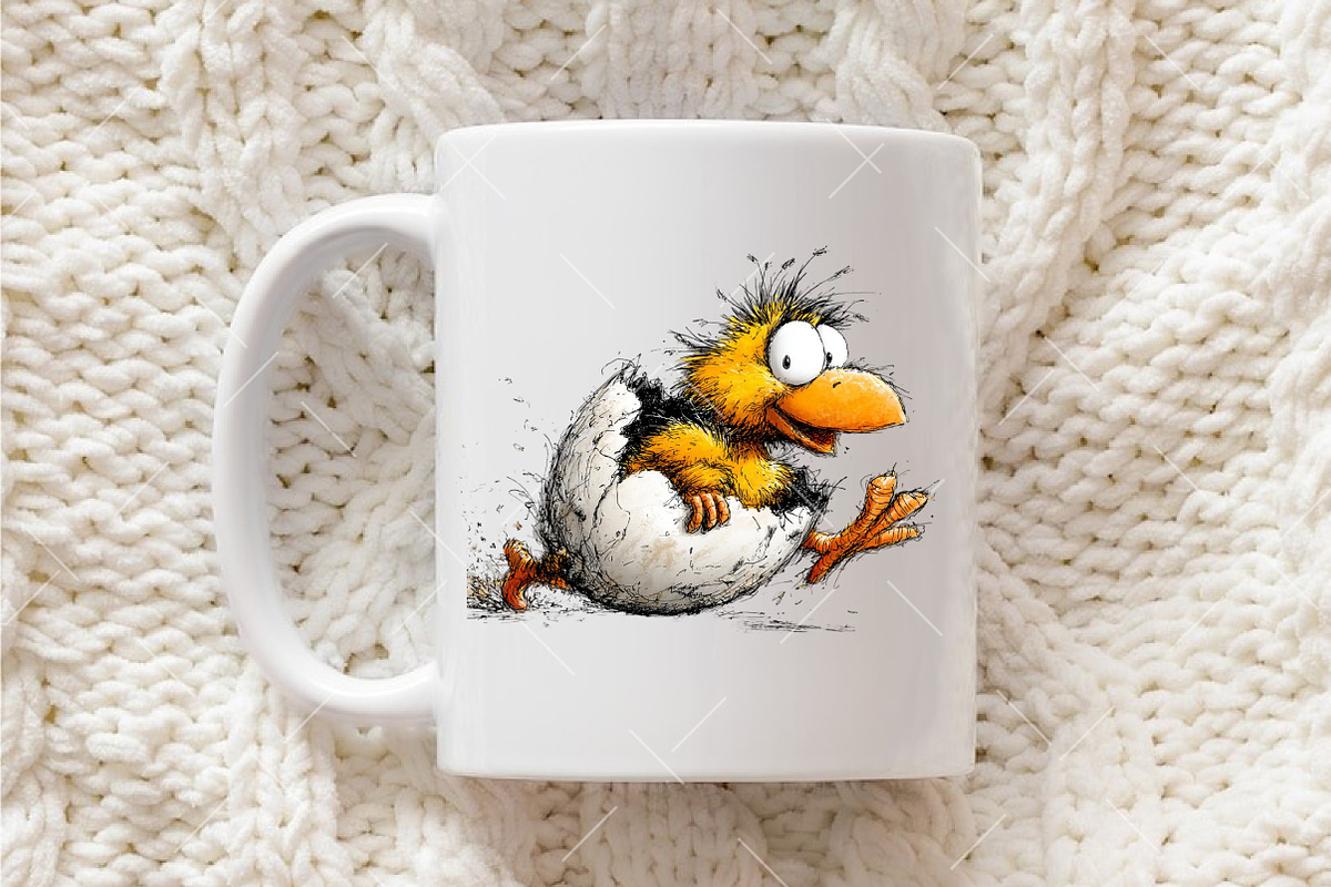 Funny Easter Chick Clipart, an Illustration by OK Design (Photo 5 of 6)