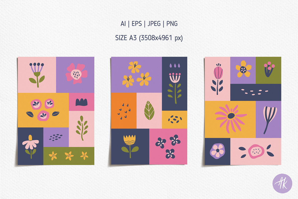 Abstract Flowers Hand Drawn Set, an Object Graphic by Alena Koval (Photo 9 of 11)
