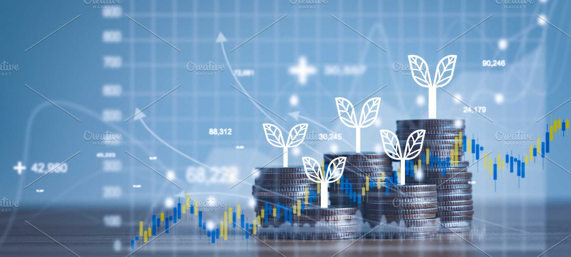 coin Business with financial, a Business Photo by OSABEE TOP VIEW