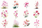 Pink Wildflowers Clipart, an Illustration by Designworld (Thumbnail 6 of 6)