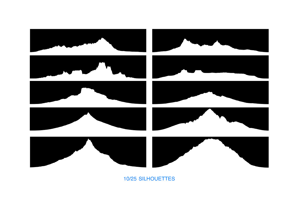 Mountain Silhouettes – 25 Vectors, a Graphic by MarkSupply (Photo 2 of 4)