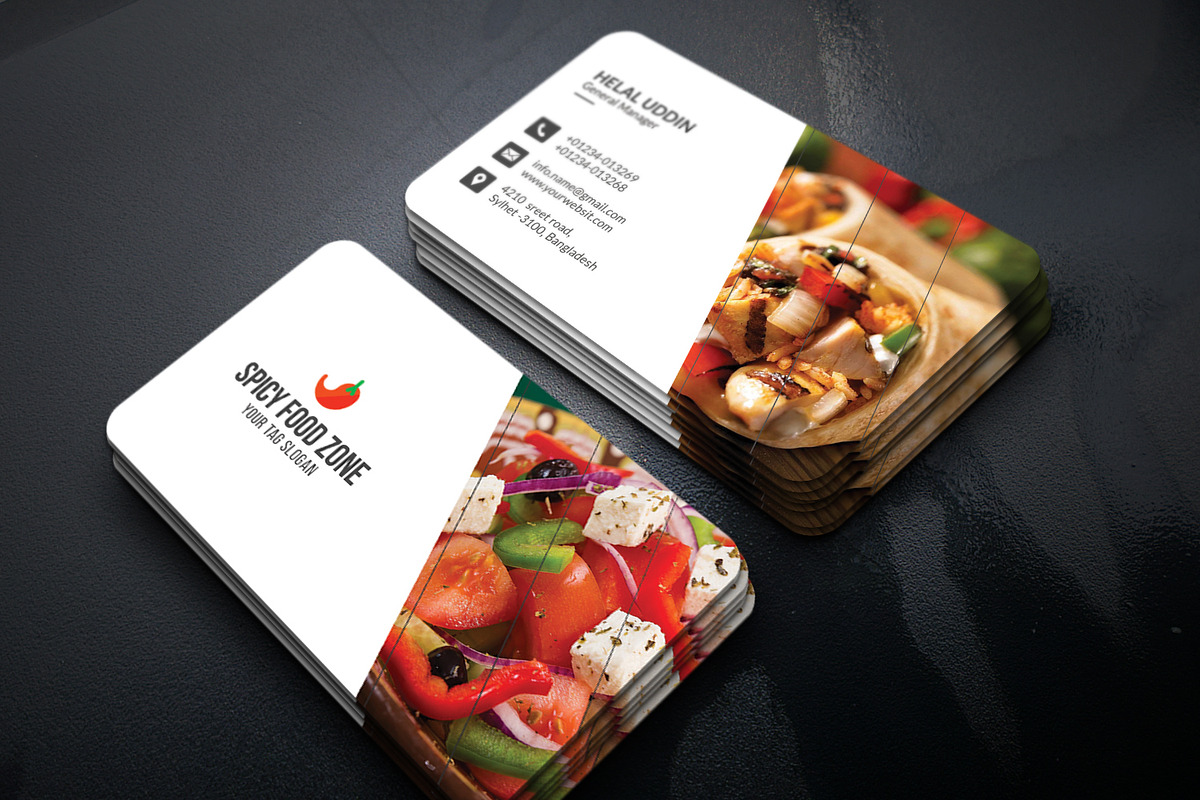 Restaurant Business Card, a Business Card Template by Helal Shop (Photo 1 of 3)