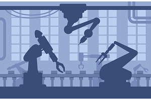 Automated production conveyor, an Illustration by Valerie Bodnar