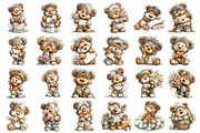 Valentine Teddy Bear Clipart, an Illustration by Daily.Designs (Thumbnail 5 of 5)