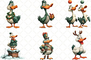 Quirky Christmas Duck Clipart PNG, an Illustration by Black Bird Studio (Thumbnail 4 of 6)