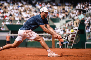 Clay Court Tennis Player Hitting Forehand, a Sports & Recreation Photo by Davizro's Market