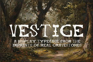 Vestige Gravestone Display Typeface